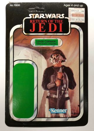 Star Wars Vintage Lando Calrissian Skiff Guard Rotj Kenner 1983 Cardback