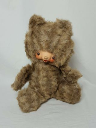 Vintage Rubber Face Bear Stuffed Plush Rushton Gund Style