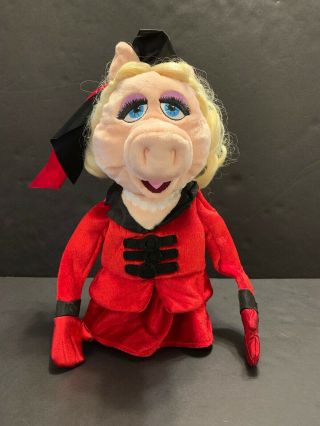 Disney Miss Piggy Hand Puppet By Madame Alexander Red Dress Plush Muppet 68360