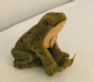 Vintage Steiff Frog Chest Tag Froggy With Yellow Id 3408.  00