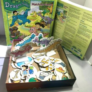Dragon Tales Matching Board Game No Reading Milton Bradley Ord Quetzal Zok Wheez 3
