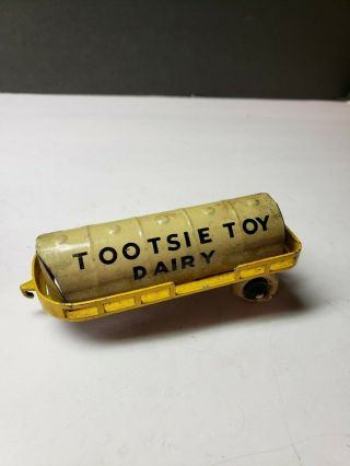 Vintage Tootsie Toy Diecast Dairy Truck Trailer