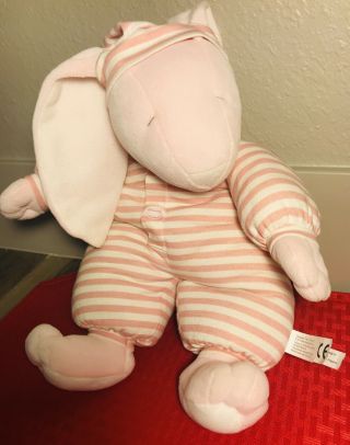 North American Bear Sleepyhead Bunny Plush Pink Striped Pjs 15”