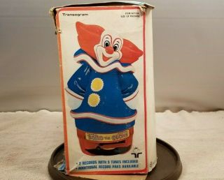 Vintage Bozo The Clown Record Player Phonograph Transogram Box 3