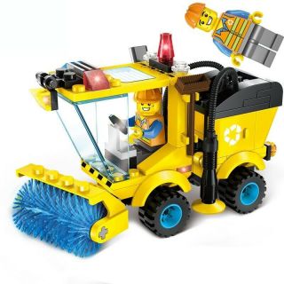 City Sweeper Vehicle Truck Lego Building Blocks Toys Children Kid Birthday Gifts
