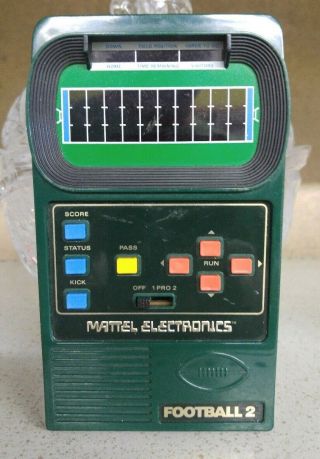 1978 Mattel Football 2 Classic Vintage Electronic Handheld Video Game