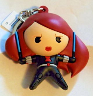 Marvel Universe Series 6 Figural Keyring Keychain Black Widow Oop