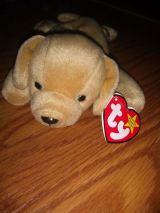 Ty Beanie Babies Fetch Golden Retriever Dog,  1997/1998 Date Errors On Tags