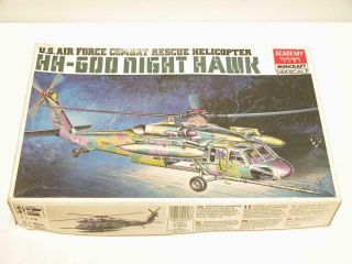 1/48 Academy Hh - 60d Night Black Hawk Usaf Helicopter Plastic Scale Model Kit