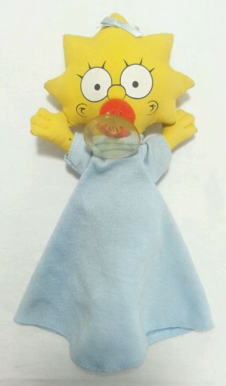 Vintage Simpsons Maggie Simpson Stick On Car Window Cling On Suction Cup 1990