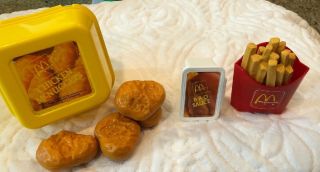 Vtg Fisher Price Mcdonald’s Play Food Chicken Mcnuggets Fries Sauce