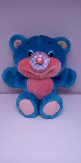 Playskool Nosy Bears Blue Pink Plush 11 " Soft Toy 1987