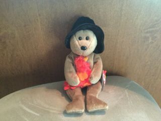 Ty Beanie Baby - Plymouth The Bear (9.  5 Inch) Stuffed Animal Toy,  2005