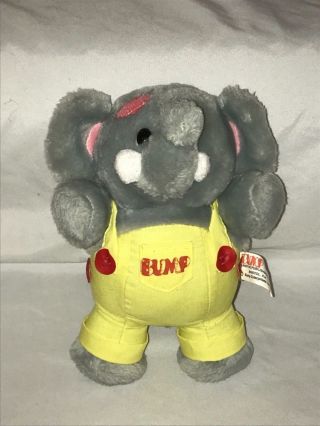 1991 Sandvik Publishing Gray Bump The Elephant Plush 8 " Tall