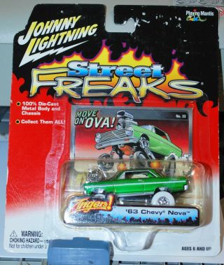 Johnny Lightning White Lightning Street Freaks Zingers 1963 Green Chevy Nova