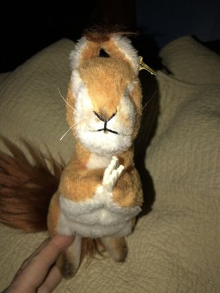 Vintage Steiff Red Squirrel With Ear Tag Stuffed Animal Plush Stuffed