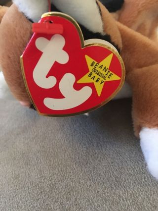Ty Beanie Baby With Tag Chip Calico Cat Kitten January 26 1996 2