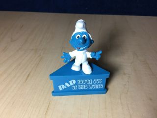 Smurf A Gram 20003 Smurfs Astronaut Dad Out Of This World Vintage Toy Figure Pvc