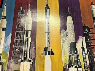 Amt Man In Space Five Complete Nasa Rocket Kits Saturn V Apollo Parts