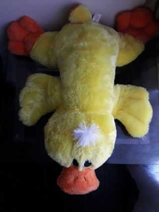 Jumbo Large 32 " Floppy Yellow Orange Duck Dan Dee Stuffed Animal Pillow Plush