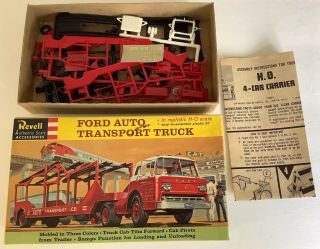 Vintage 1960s Revell Ho Scale Ford Auto Transport Truck Nos Kit