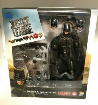 Medicom Mafex 064 Batman Tactical Suit Justice League Figure Authentic Dc Comics