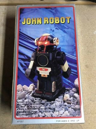 Vintage Late 70s / 80s John Robot Battery Operated Robotic Toy,  Rare,