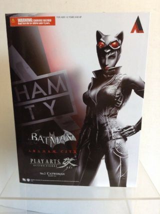 Square Enix Batman Arkham City: Play Arts Kai Catwoman Action Figure Nib,