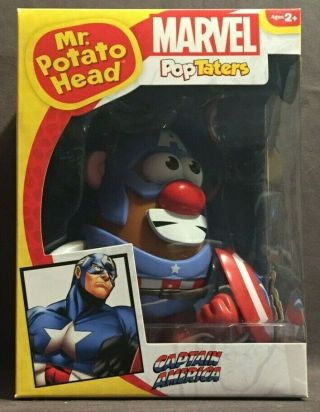 Mr.  Potato Head Marvel Captain America Figure Poptaters Toy Ppw (nib)