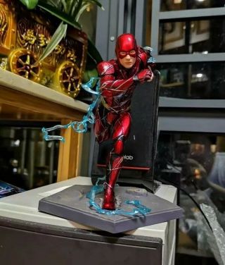 6.  5 " Dc Comics The Flash Justice League Artfx,  Statue 1/10 Running Movie Edition
