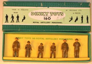 Dinky Toys No 160 Royal Artillery Personnel.  1954 - 5 Us Export Issue.