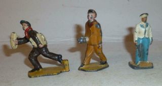 3 Meccano Hornby Dinky Toys Lead Railway Figures Inc.  Newspaper Boy