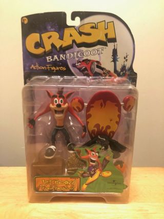 1998 Resaurus Crash Bandicoot Jet Board Crash Bandicoot Figure