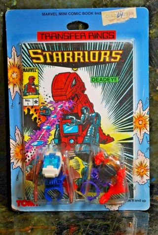 Rare Vintage 1984 Starriors Transfer Ring 2 Pack Tomy Japan Transformers Marvel