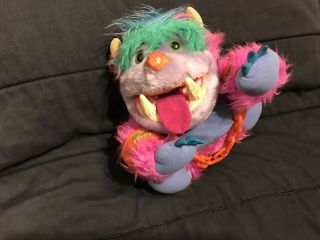 Vintage 1980’s My Pet Monster Wogster Dog Pet Hot Pink Hand Puppet Plush 1986