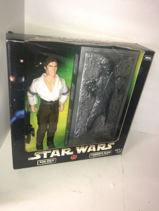 Star Wars 1997 Potf 12 " Han Solo Prisoner & In Carbonite Block Target Only Nib