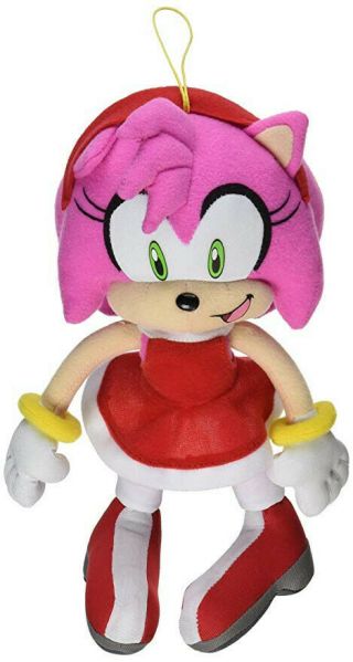 Great Eastern Ge Sonic The Hedgehog - 9 " Amy Rose In Red Dress Plush Doll