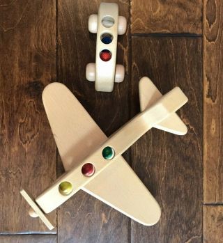 Kinderkram Handmade Wooden Toy Airplane and Family Van 2