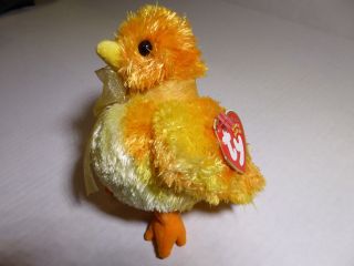 Ty Beanie Babies Chickie Basket Chicken (2001) 6 " Plush W/ All Tags