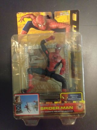 Spider - Man 2 Shoot And Slide Spider - Man Figure Marvel Toybiz 2004 Legends