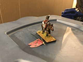 28mm Napoleonic British 3rd Dragoons Mounted Soldier With Unit Colors 2