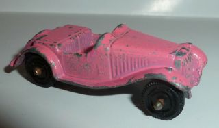 Vintage Tootsietoy Classic Mg Convertible Roadster Pink Diecast Car Tootsie Toy