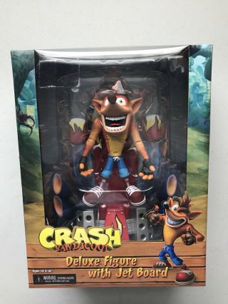Neca Crash Bandicoot 7” Scale Action Figure Deluxe Crash With Jet Board
