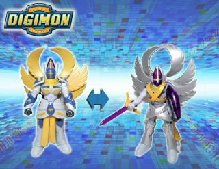 Vintage 2001 Digimon Digivolving Magna Angemon Seraphimon Figure Bandai Complete