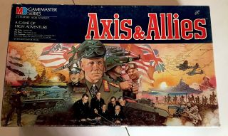 Vintage Axis And Allies Board Game Milton Bradley 2nd Edition