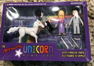 The Avenging Unicorn Play Set With 3 Figures And 4 Magical Horns Dated 2005