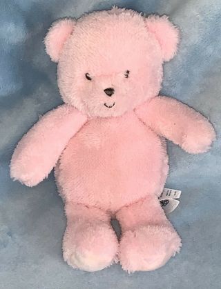 Carters Precious Firsts Pink Plush Bear Small Soft Stuffed Baby Toy 8 "