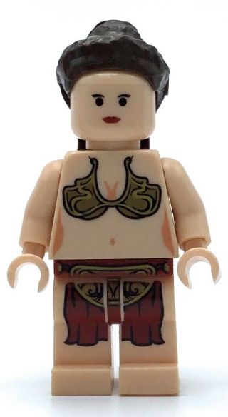 Lego Princess Leia Minifigure Jabba The Hutt Slave Bikini Star Wars Figure
