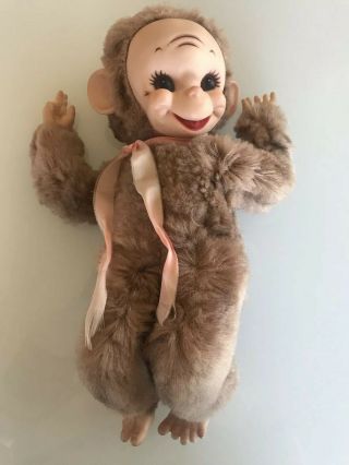 Rare Vintage Monkey 50’s? Rubber Face Hands And Feet No Markings Cool Piece