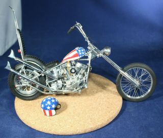 Franklin 1947 Captain America Easy Rider 1:10 Diecast Motorcycle No Box,